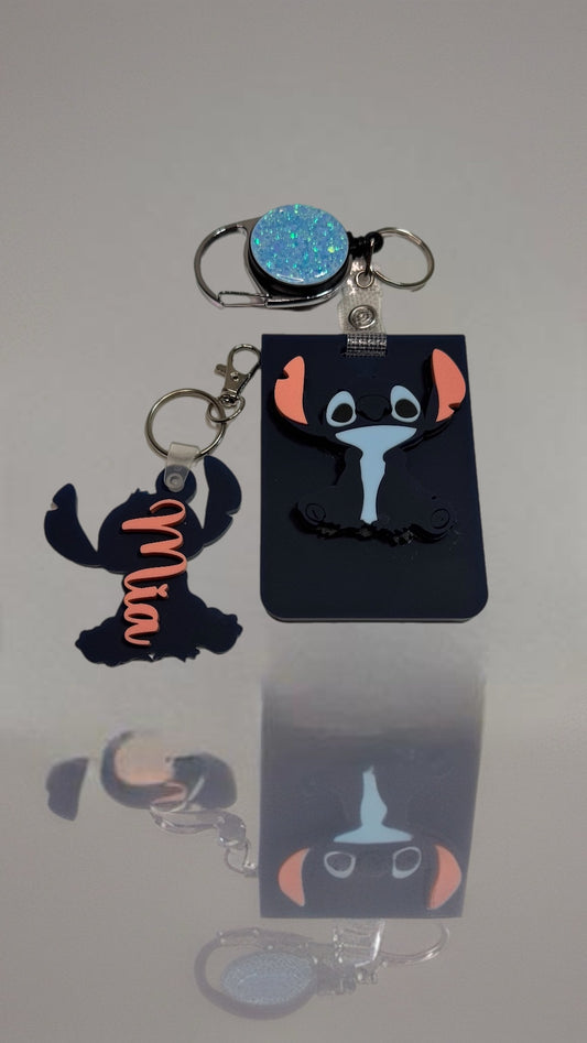 Personalized Design School ID Cover with Keychain