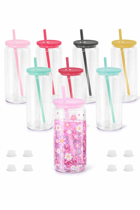 Snow Globe Plastic Tumblers with DTF+Effects 16oz