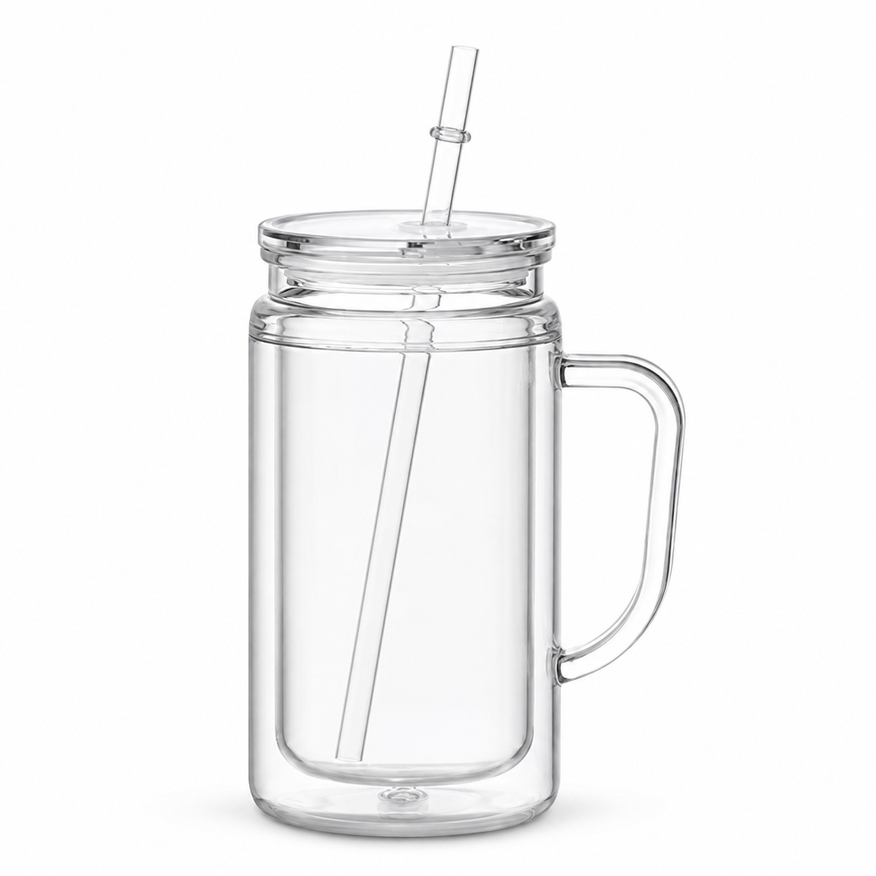 Acrylic Snow Globe Tumbler Cup with Handle 16 Oz