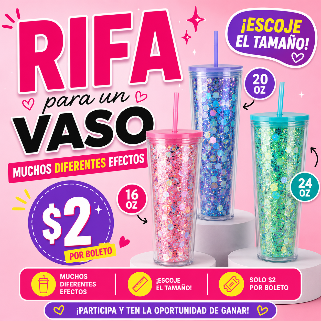 RIFA PARA UN VASO