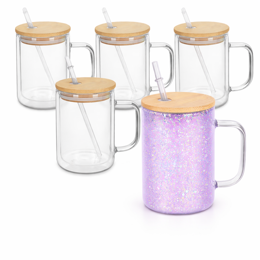 15oz Glass Snow Globe Tumbler