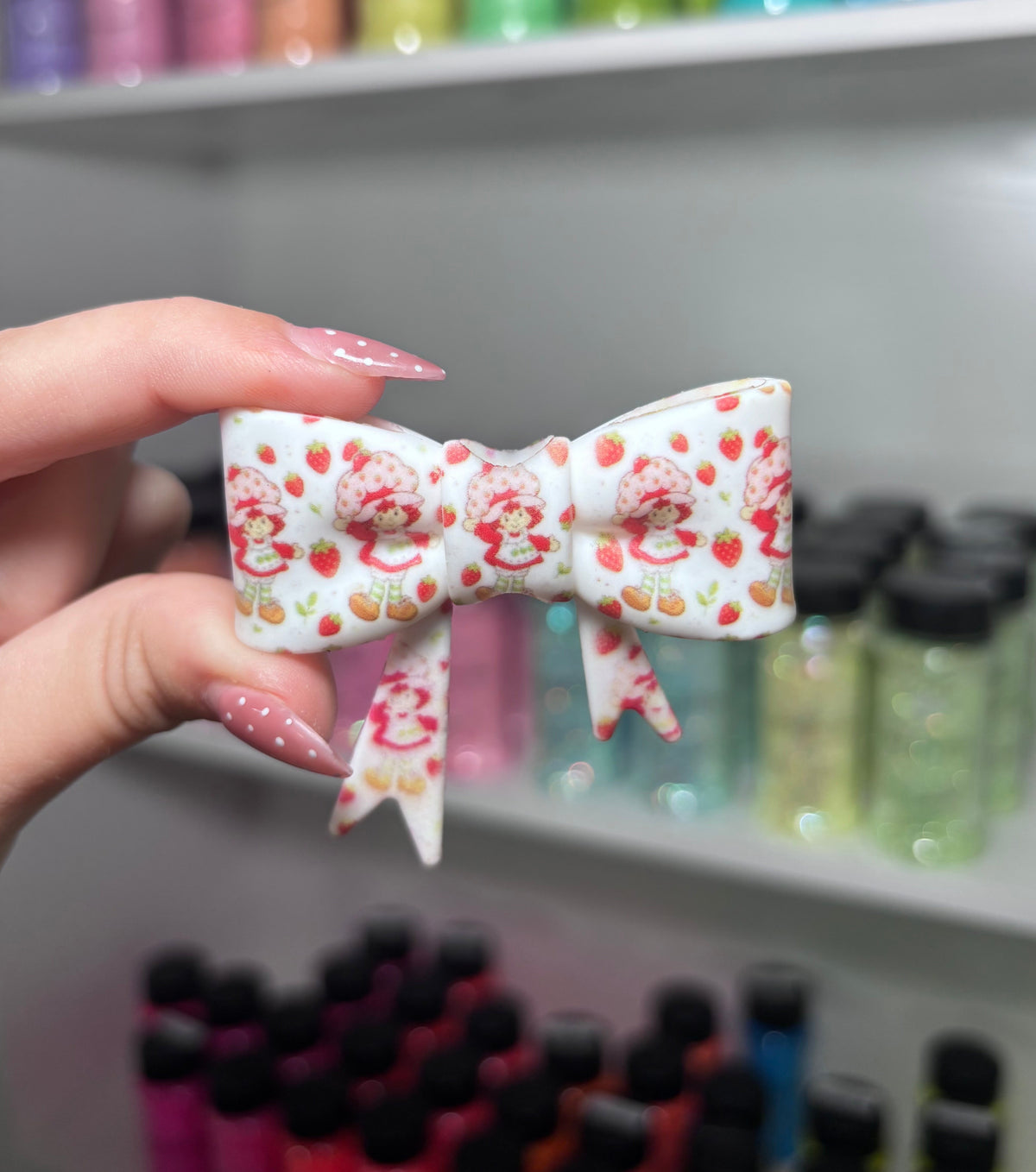 Strawberry Shortcake Silicone Bow
