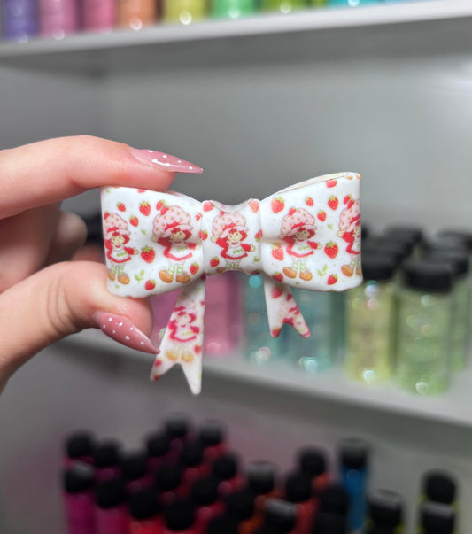 Strawberry Shortcake Silicone Bow