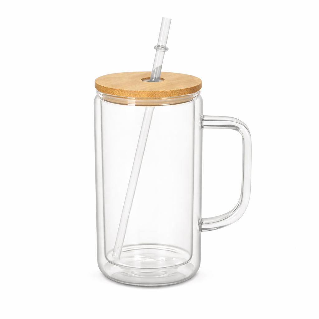 Snow Globe Glass Tumblers with DTF 16oz