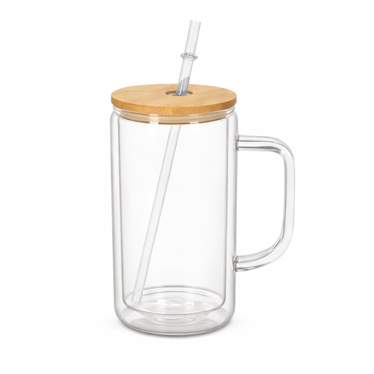 Snow Globe Glass Tumblers with DTF 16oz