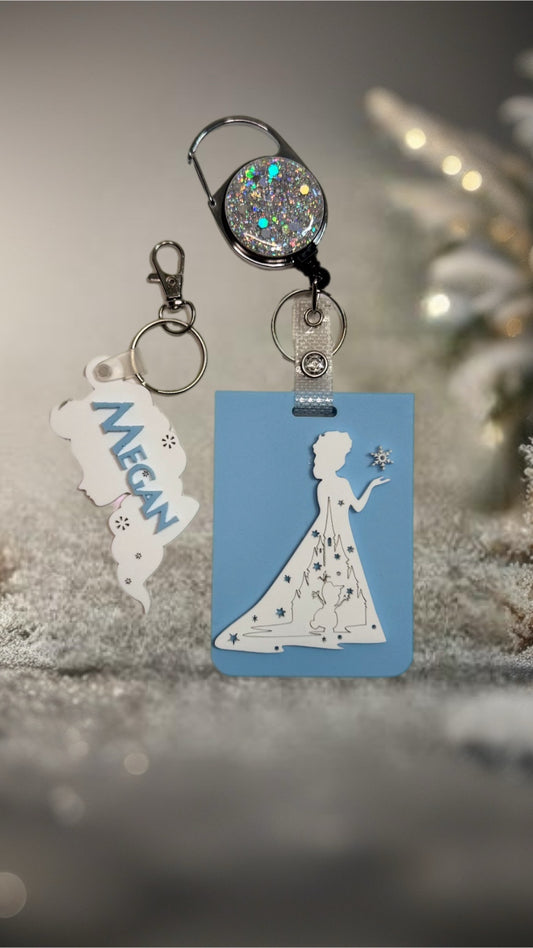 Personalized Design School ID Cover with Keychain