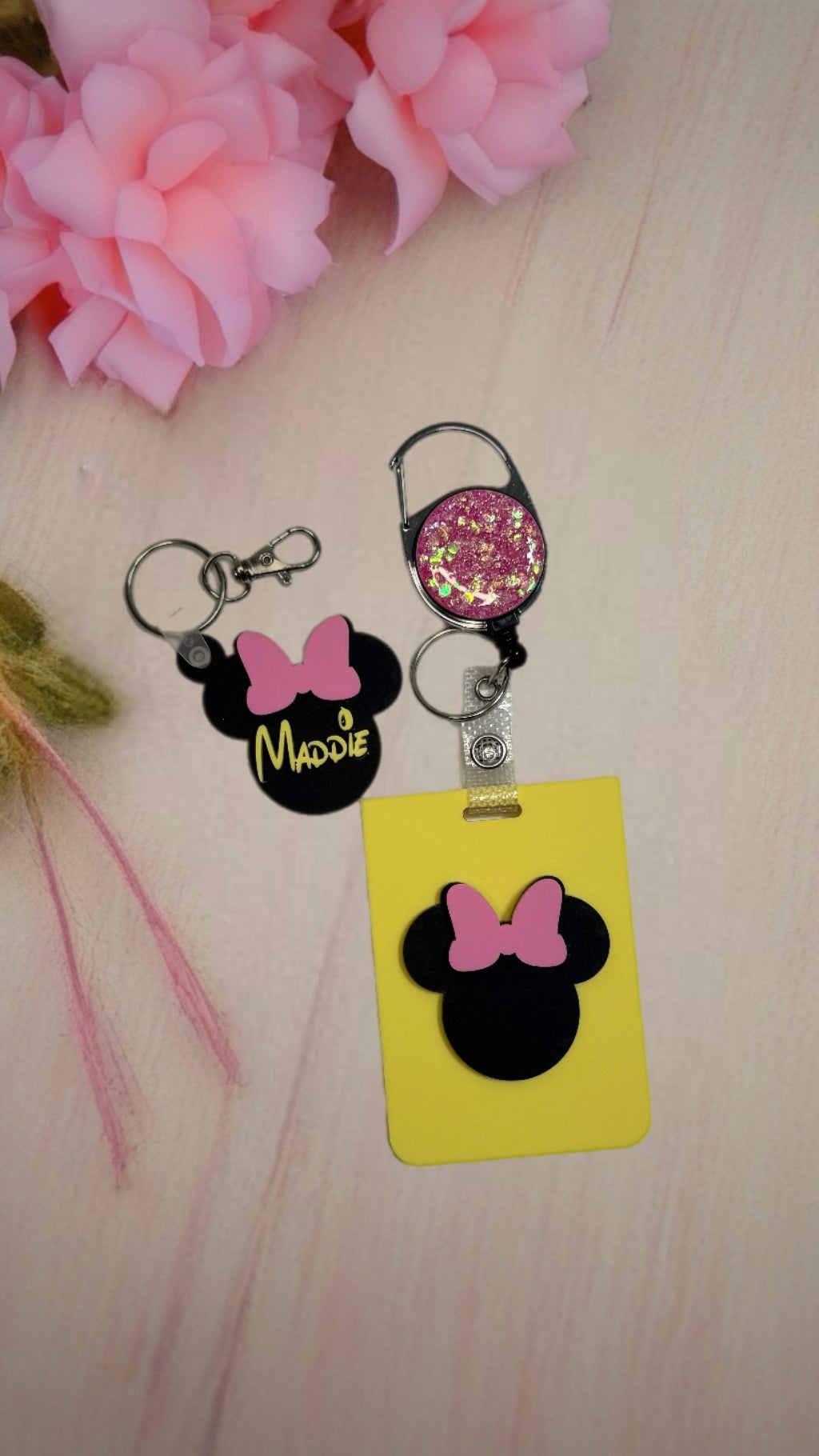 Personalized Design School ID Cover with Keychain